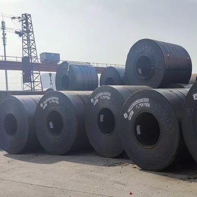 ASTM Ss400 S355 S235 Q345 Q235 Aço laminado a quente de baixo carbono Ms bobina HRC com tolerância de 2%