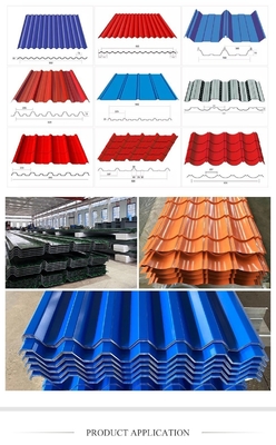 Técnica de galvanização Dx51d Chapa de telhado de aço corrugado PPGI/PPGL pré-pintada laminada a frio