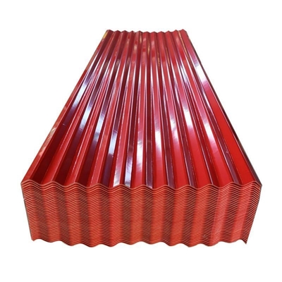 Chapa corrugada de chapa de aço 0,1-2,0 mm Espessura 30-275 g Painel de telhado galvanizado por imersão a quente