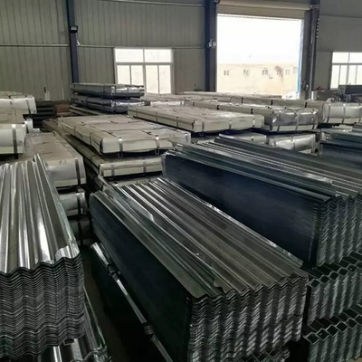 Chapa de telhado de aço corrugado de alumínio galvanizado com espessura de 0,1 mm a 1,2 mm