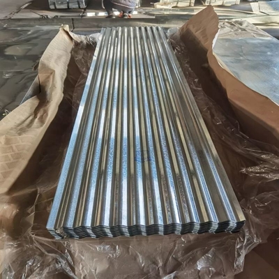0.12-1.2mm Folha corrugada 30-150g Painel de telhado galvanizado por imersão a quente com personalização