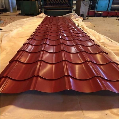 PPGL Ibr Metal Galvanizado Corrugado Pintura de cor Chapa de telhado de aço corrugado com 1