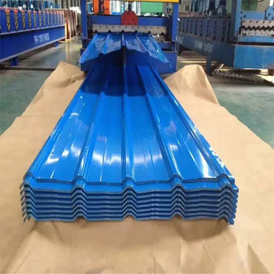 Folha de telhado ondulada revestida de cor galvanizada de superfície Metal 0,1 mm-1,2 mm de espessura