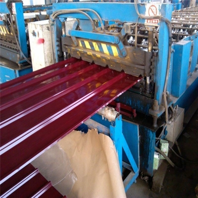 Folha de aço galvanizado de telhado corrugado de cor Folha de telhado galvanizado de zinco PPGI Telhado metálico