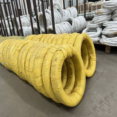 Fios galvanizados de aço carbono de alta resistência, revestidos com zinco, com certificação ISO