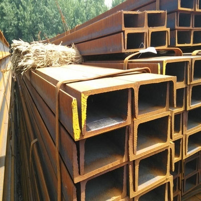 Material de carbono galvanizado em forma de U, aço de canal C laminado a quente com largura de 40-550 mm
