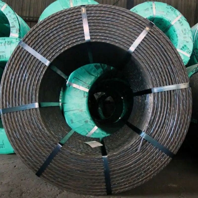 Alta Tensibilidade Pré-expressão de concreto ligado PT cabos de fios 12,7 mm PC Superfície espiral de fios