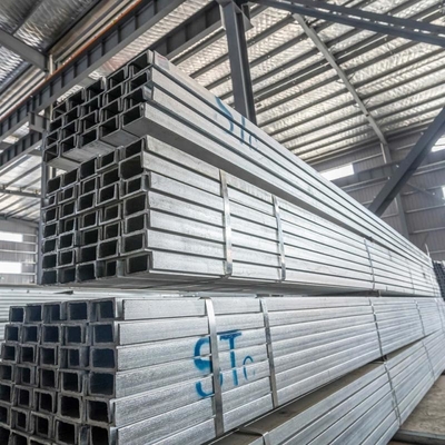 BS Standard 5-12m comprimento ASTM A36 aço galvanizado C canal para edifícios industriais