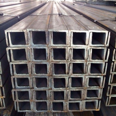 Material de construção S235jr Ss400 St37 St52 Canal de aço com superfície plana ou galvanizada