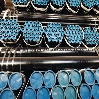 Revestimento preto API5l ASTM A53 A106 Tubo de aço sem costura de carbono para cargas pesadas grau X60