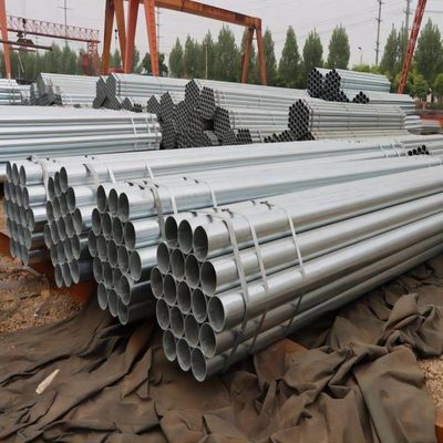 Q195/Q235/Q345 Tubos redondos de aço galvanizado para distribuição na indústria de máquinas
