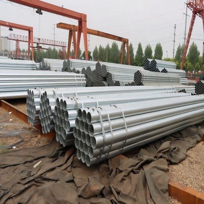 Seção Forma redonda tubo de aço galvanizado Q235 Q345 4 polegadas DIP quente