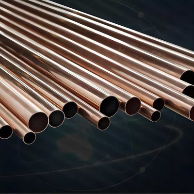ASTM B280 Tubo de cobre vermelho padrão Espessura 0,1 mm-60 mm para aplicações industriais