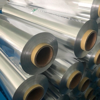 8011 11 14 80 Microns 0, 1 mm 30 cm Folha de alumínio Jumbo Roll com Tolerância 1% Prata