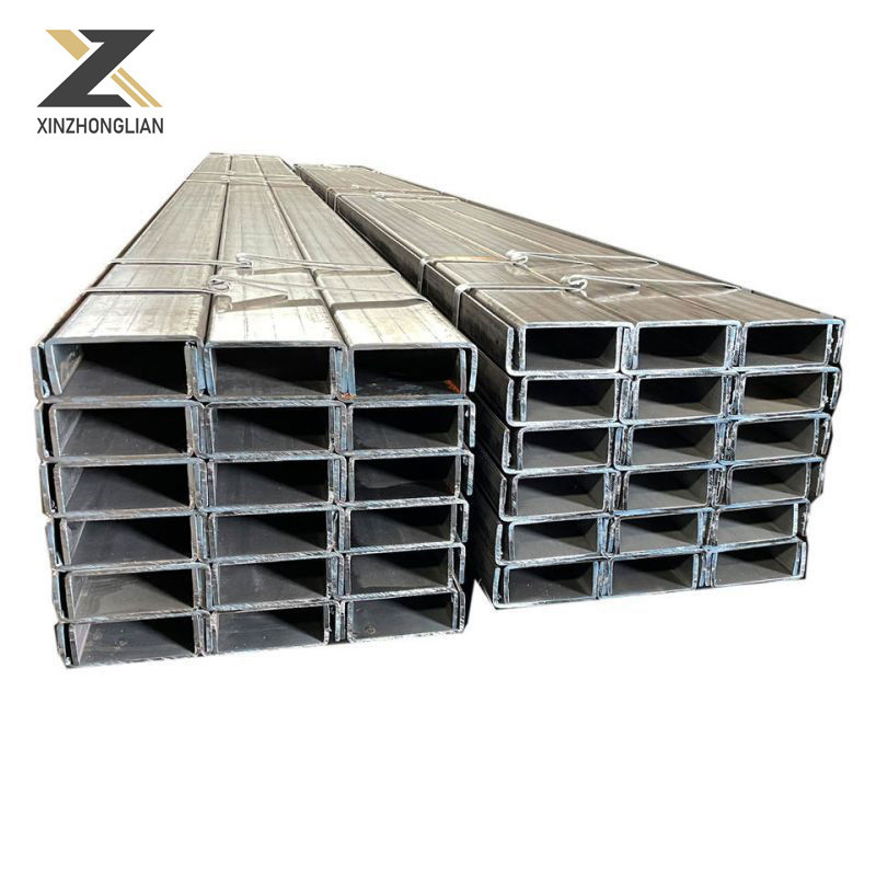 Material de construção S235jr Ss400 St37 St52 Canal de aço com superfície plana ou galvanizada